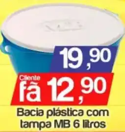 Supermercados Gricki Bacia plástica com tampa mb oferta