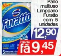 Supermercados Gricki Pano multiuso Limpo Furo Furo com 5 unidades oferta