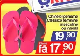 Supermercados Gricki Chinelo Ipanema Clássica feminina masculina ou infantil oferta