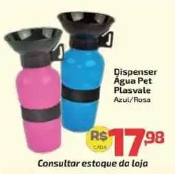 Supermercado Jacomar Dispenser Água Pet Plasvale Azul/Rosa oferta