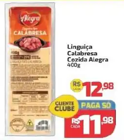 Supermercado Jacomar Linguiça Calabresa Cozida Alegra oferta