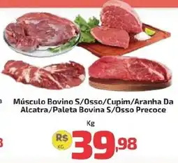 Supermercado Jacomar Músculo Bovino S/Osso/Cupim/Aranha Da Alcatra/Paleta Bovina S/Osso Precoce oferta
