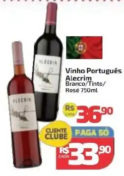 Supermercado Jacomar Vinho Português Alecrim Branco/Tinto/Rosé oferta