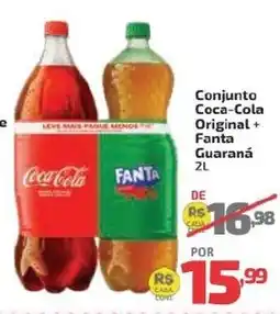 Supermercado Jacomar Conjunto Coca-Cola Original + Fanta Guaraná oferta