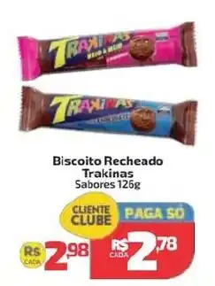 Supermercado Jacomar Biscoito Recheado Trakinhas Sabores oferta