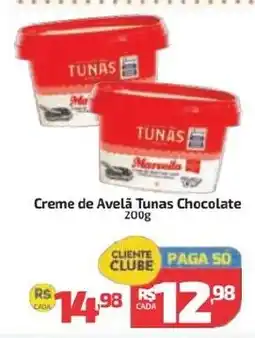Supermercado Jacomar Creme de Avelã Tunas Chocolate oferta