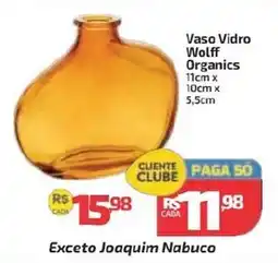 Supermercado Jacomar Vaso Vidro Wolff Organics oferta