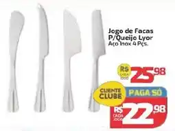 Supermercado Jacomar Jogo de Facas P/Queijo Lyor oferta
