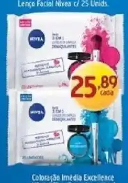 Supermercados Guanabara Lenço Facial Nivea c/ 25 Unids. oferta