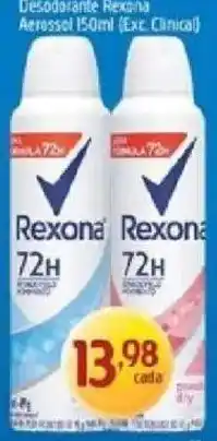 Supermercados Guanabara Desodorante rexona aerosol 150ml oferta