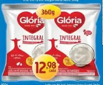 Supermercados Guanabara Leite em pó integral glória sachê oferta