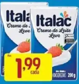Supermercados Guanabara Italac creme de leite leve oferta