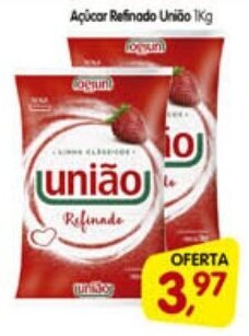 Cercadão Acucar refinado Uniao 1kg oferta