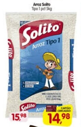 Cercadão Arroz Solito tipo 1 5kg oferta