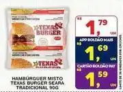Roldão Texas - hambúrguer misto seara tradicional oferta