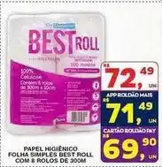 Roldão Premium - papel higiênico folha simples oferta