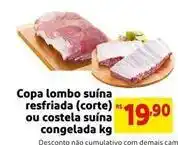 Mercado Extra Copa - copa lombo suína resfriada (corte) ou costela suína congelada oferta