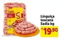 Mercado Extra Sadia - linguiça toscana oferta