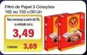Spani Atacadista 3 corações - filtro de papel oferta