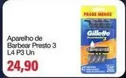 Spani Atacadista Gillette - aparelho de barbear presto 3 oferta