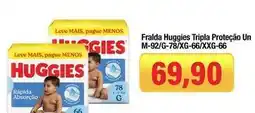 Spani Atacadista Huggies - fralda tripla proteção un m-92lq-78xg-66xxg-66 oferta