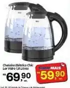 Fort Atacadista Chic - chaleira eléctrica lar vidro 1,8 litros oferta