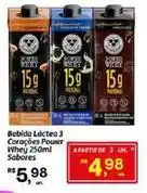 Fort Atacadista Power - bebida láctea 3 corações whey oferta
