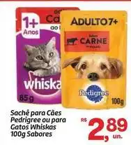 Fort Atacadista Pedigree - sache para cães ou para gatos whiskas oferta