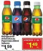 Fort Atacadista Sabores - refrigerante antarctica ou pepsi cola 200ml sabores oferta