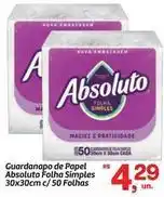 Fort Atacadista Absoluto - guardanapo de papel folha simples oferta