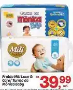Fort Atacadista Mili - fralda love & care/turma da mônica baby oferta