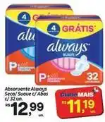 Fort Atacadista Always - absorvente seca/ suaue c/ abas oferta