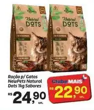 Fort Atacadista Natural - ração p/ gatos dots 1kg sabores oferta