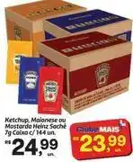 Fort Atacadista Heinz - ketchup, maionese ou mostarda sachê oferta