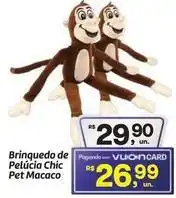 Fort Atacadista De - brinquedo de pelucia chic pet macaco oferta