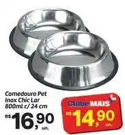 Lar - comedouro pet inox chic