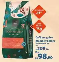 Sam's Club Vale - café em grãos oferta