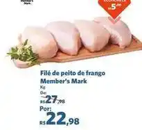Sam's Club Member's mark - filé de peito de frango oferta