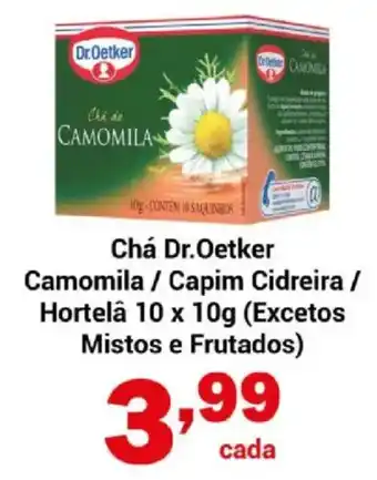 Chá Dr.Oetker Camomila / Capim Cidreira / Hortelã
