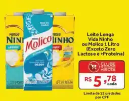 Hirota Food Supermercado Leite Longa Vida Ninho ou Molico 1 Litro oferta