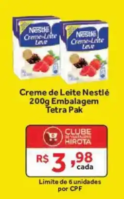 Hirota Food Supermercado Creme de Leite Nestlé oferta