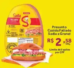 Hirota Food Supermercado Presunto cozido fatiado sadia a granel oferta