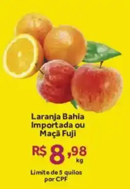 Hirota Food Supermercado Laranja Bahia Importada ou Maçã Fuji oferta