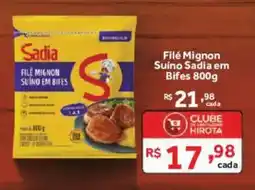 Hirota Food Supermercado Filé mignon suíno em bifes oferta