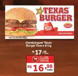Hirota Food Supermercado Hambúrguer texas burger seara oferta