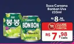 Hirota Food Supermercado Suco Coreano Bonbon Uva oferta