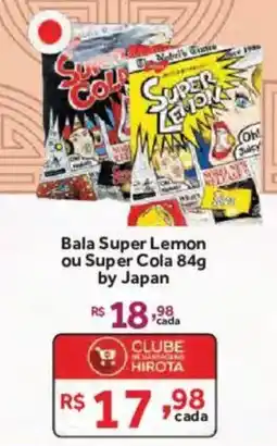 Hirota Food Supermercado Bala Super Lemon ou Super Cola 84g oferta