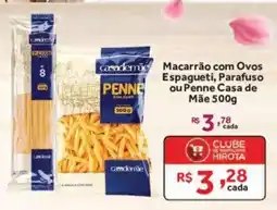 Hirota Food Supermercado Macarrão com Ovos Espagueti, Parafuso ou Penne Casa de Mãe oferta