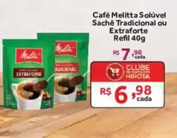 Hirota Food Supermercado Café Melitta Solúvel Sachê Tradicional ou Extraforte oferta