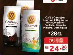 Hirota Food Supermercado Café 3 Corações Gourmet oferta